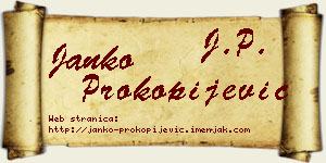 Janko Prokopijević vizit kartica